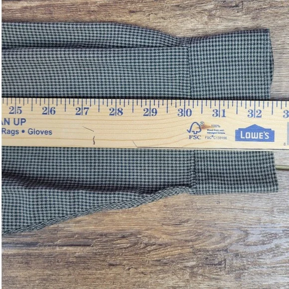 Claiborne Mens Button Up Shirt Long Sleeve Checkered Casual Medium - Picture 4 of 8